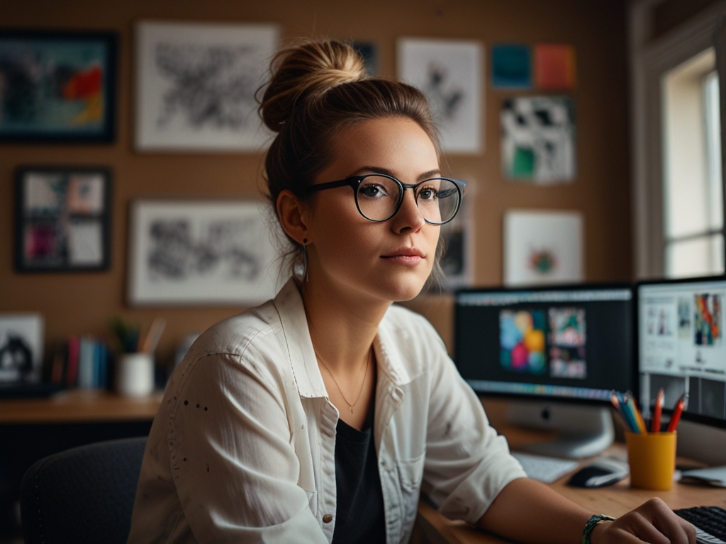 Carolina, diseñadora gráfica freelance